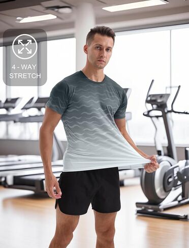 APTRO Men's Athletic T-Shirts Quick Dry Running Workout Shirts Short Sleeve Activewear Crew Neck Gym Tee Tops in Saudi Arabia