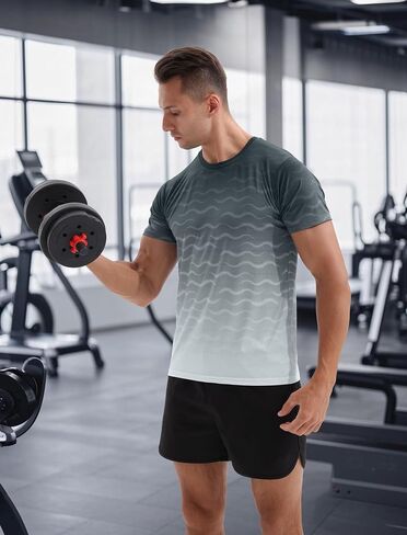 APTRO Men's Athletic T-Shirts Quick Dry Running Workout Shirts Short Sleeve Activewear Crew Neck Gym Tee Tops in Saudi Arabia