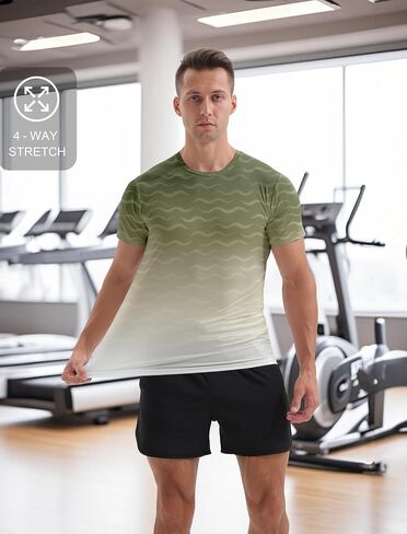 APTRO Men's Athletic T-Shirts Quick Dry Running Workout Shirts Short Sleeve Activewear Crew Neck Gym Tee Tops in Saudi Arabia