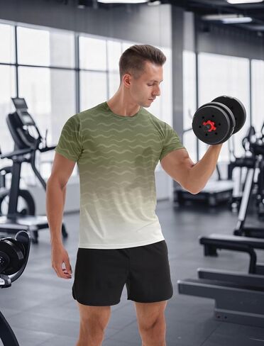 APTRO Men's Athletic T-Shirts Quick Dry Running Workout Shirts Short Sleeve Activewear Crew Neck Gym Tee Tops in Saudi Arabia