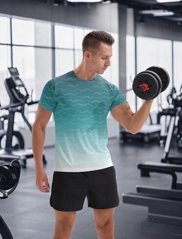 APTRO Men's Athletic T-Shirts Quick Dry Running Workout Shirts Short Sleeve Activewear Crew Neck Gym Tee Tops in Saudi Arabia