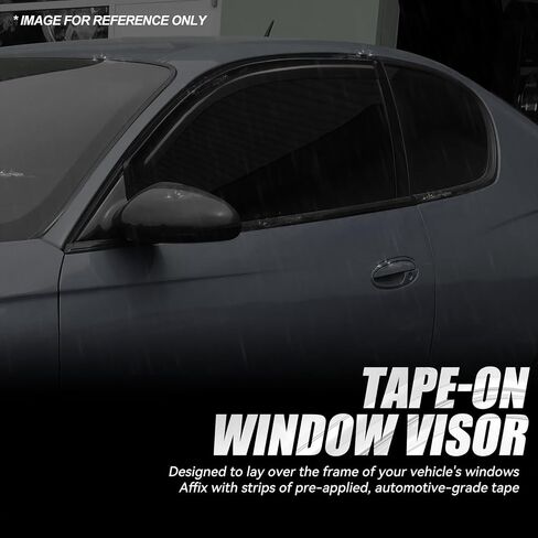 Auto Dynasty Set of 4 Carbon Fiber Pattern Window Visors Compatible with 2001-2012 Ford Escape Mazda Tribute Mercury Mariner, Tape-On Rain Guards Shield Vent Shade Deflector Glossy Black in Saudi Arabia