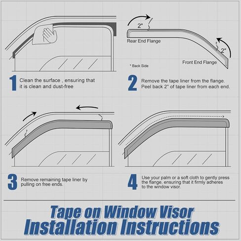 Auto Dynasty Set of 4 Carbon Fiber Pattern Window Visors Compatible with 2001-2012 Ford Escape Mazda Tribute Mercury Mariner, Tape-On Rain Guards Shield Vent Shade Deflector Glossy Black in Saudi Arabia