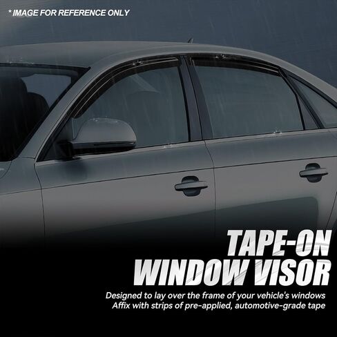 Auto Dynasty Set of 4 Carbon Fiber Pattern Window Visors Compatible with 2001-2012 Ford Escape Mazda Tribute Mercury Mariner, Tape-On Rain Guards Shield Vent Shade Deflector Glossy Black in Saudi Arabia
