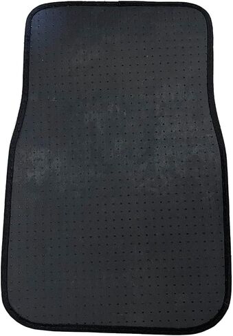 A Set of 4 Universal Fit Front and Rear Logo Plush Carpet Floor Mats - Racing Red SS in Kuwait