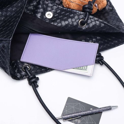 Cash Envelopes PU Leather Budget Envelope Black Credit Card Holder Reusable Money Clip for Budgeting Women Men Bill Receipt Coupon Organizer (Black) in Kuwait