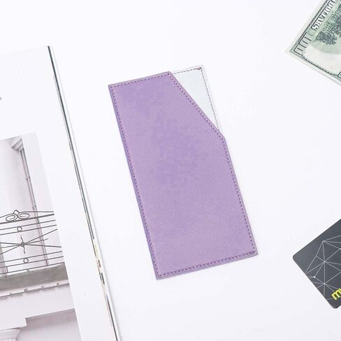 Cash Envelopes PU Leather Budget Envelope Black Credit Card Holder Reusable Money Clip for Budgeting Women Men Bill Receipt Coupon Organizer (Black) in Kuwait