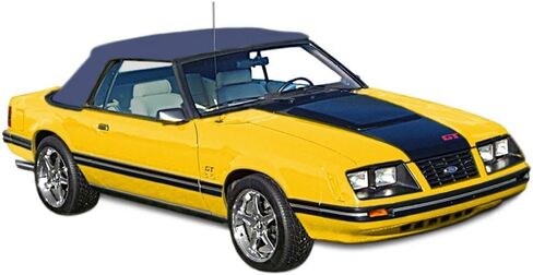 Sierra Auto Tops & Seats Convertible Top for 1983-1990 Ford Mustang - Black, Pinpoint Vinyl - Convertible Top Replacement with Glass Window - Mustang Convertible Top, Complete Soft Top in Kuwait