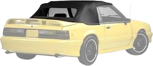 قمة ومقاعد Sierra Auto Tops و Seats قابلة للتحويل عام 1983-1990 Ford Mustang - أسود ، فينيل - بديل قابل للتحويل مع نافذة زجاجية - أعلى قابلة للتحويل ، قمة ناعمة كاملة in Saudi Arabia