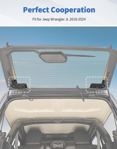 غطاء كابل Defogger الخلفي لجيب Wrangler JL 2018-2024 Wrangler Glass Deferoster يغطي الملحقات الداخلية in Saudi Arabia