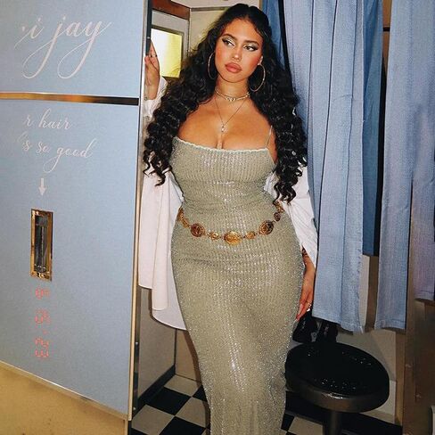 Women's Sequins Midi Dress Sexy Back Slit Spaghetti Strap Bodycon Long Dress Summer Sparkly Party Dresses in Saudi Arabia
