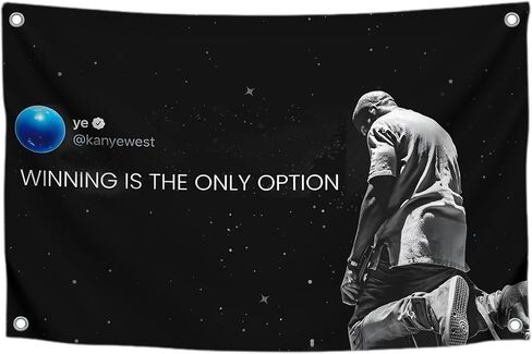 3x5 Ft Quoted Tweet Polyester Flag Winning Is The Only Option with 4 Grommets - College Dorm Room Guys Man Cave Frat Bedroom in Indoor or Outdoor - Single Sided Tapestry for Badroom Decorations in Saudi Arabia
