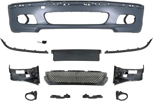 E46 M3 Bumper Kit - Front Bumper Cover Grille Kit Compatible with 1999-2003 B-MW E46 M3 4dr 2dr SEDAN 51118195284 in Saudi Arabia
