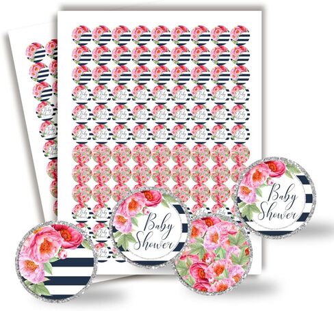 Watercolor Sunflower & Peony Floral with Pumpkins Fall Baby Shower Kiss Sticker Labels, 300 0.75" Circle Stickers for Chocolate Kisses Amanda Creation, Great for Favors, Treats, Envelopes & Bags in Saudi Arabia