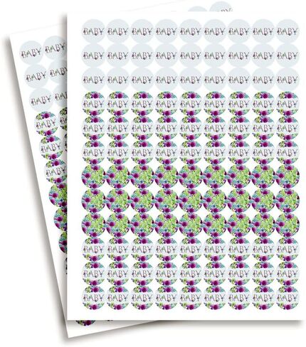 Watercolor Sunflower & Peony Floral with Pumpkins Fall Baby Shower Kiss Sticker Labels, 300 0.75" Circle Stickers for Chocolate Kisses Amanda Creation, Great for Favors, Treats, Envelopes & Bags in Saudi Arabia