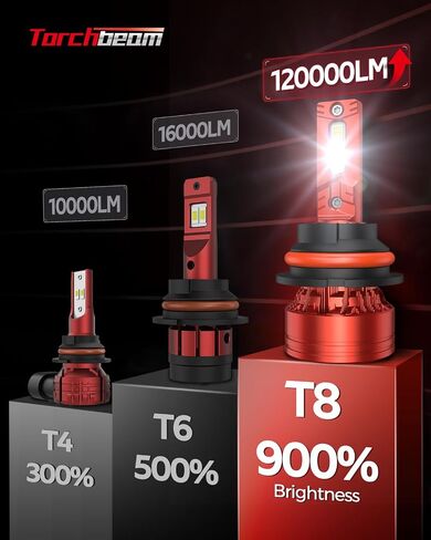 Torchbeam 9005 9006 LED Fog Light Bulbs, Super Bright 9005/HB3 9006/HB4 Light, 6500K 130W 120000LM 900% Brighter HB3 Light Bulbs For UTV ATV Offroad Vehicles in Saudi Arabia