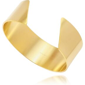 14k Plated Gold Cuff Bangle Bracelet | Arm Cuff | Gold Bangles | Gold Cuff Bracelets for Women | Gold Wrist Cuffs | in Saudi Arabia