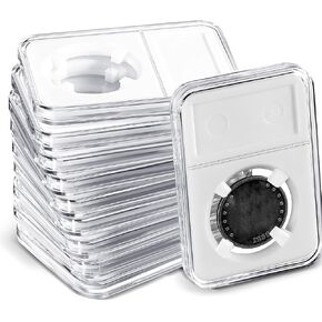 10 Pcs 38mm Coin Slab Display Holder Storage Case for Morgan, Peace, IKE Silver 38mm Dollar Coin, Clear Acrylic Cases for Coin Organize and Collection in Kuwait