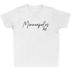 Script Minneapolis Minnesota Kids T-Shirt Youth in Saudi Arabia