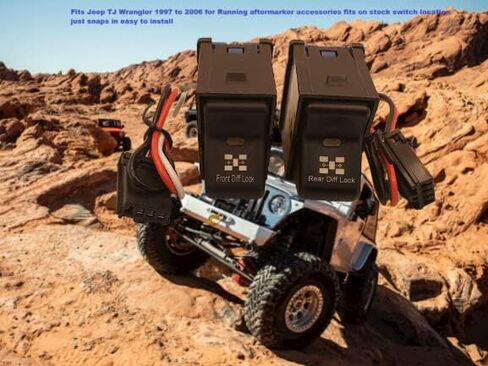 Fits The Jeep® TJ Rocker Switch Pair- Front Locker - Rear Locker Switches 1997-2006 in Saudi Arabia