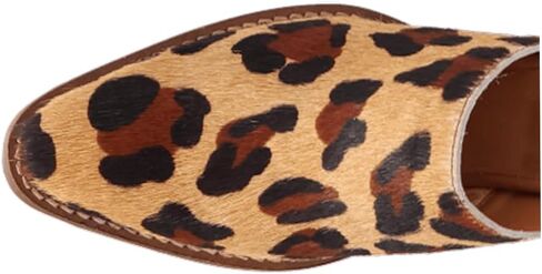 Dingo Womens Calico Cow Round Toe Mule Slip On Casual Boots Ankle Low Heel 1-2" - Black, White in Saudi Arabia