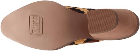 Dingo Womens Calico Cow Round Toe Mule Slip On Casual Boots Ankle Low Heel 1-2" - Black, White in Saudi Arabia