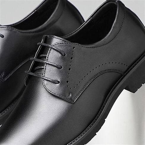 Dress Shoes for Men Men's Leather Casual Shoes Solid Pointed Low Top Fashion Footwear for Everyday Wear in Saudi Arabia