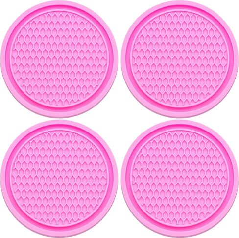 2PCS Car Cup Holder Coaster, Universal Auto Non-Slip Cup Holder Coaster, 2.75In Universal Non-Slip Recessed Car Interior Accessories (Red) in Kuwait
