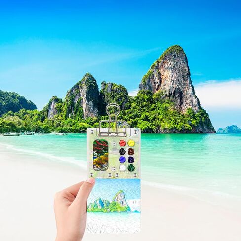 مجموعة طلاء لوحة السفر ، Boyistar 22 PCS Mini Travel Watercolor Set ، 2.36 '' 'Acrylic Grid Paint Fox for Painters Artists ، مع 12 دهونًا للألوان (ألوان أكريليك بنية اللون) in Kuwait