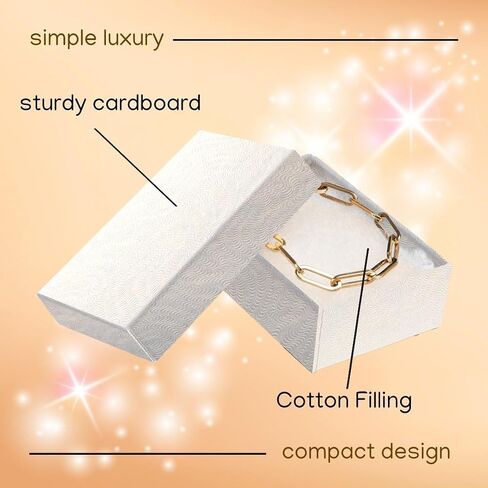 Jewelry Gift Boxes 6 Pack 3.1x2.25x1 inch Cardboard Jewelry Box, Cotton Filled Small Jewelry Gifts Boxes With Lids | For Earring, Bracelet, Necklace, Rings, Gift Boxes For Presents Brown in Kuwait