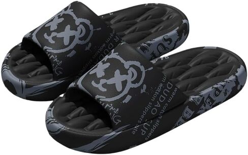 Men's Women's Trendy slippers, Soft Sole Lightweight Home Shower Slides, Non-slip Beach Slides, Comfort Slippers, Massage, EVA Sandals in Saudi Arabia