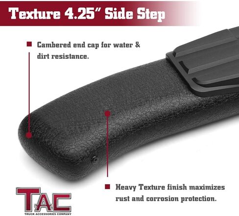 TAC Side Steps Running Boards Compatible with 2015-2022 Chevy Colorado/GMC Canyon Extended Cab Truck Pickup 4.25" Texture Black Side Bars Nerf Bars Off Road Accessories (2pcs) in Saudi Arabia