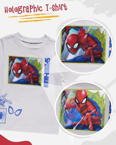 Marvel Spider-Man Holographic Art Shirt Shirt ، T-shirt Boys Spider-Man للأطفال الصغار والأطفال in Saudi Arabia
