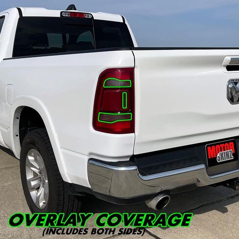 Slickmod Precut Vinyl Smoke Lint لعام 2019-2023 Dodge RAM 1500 إشارة Tail Light Trend & عكس (20 ٪ دخان داكن) in Saudi Arabia