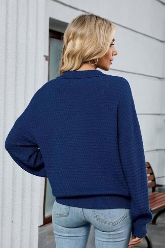 Zaful Womens Quarter Zip Pulover Sweater Dall Dall Sendents Eversize Sevent in Kuwait