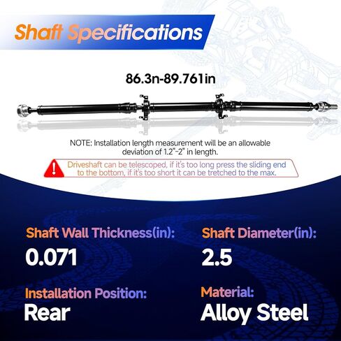 Rear Drive Shaft Assembly Fit for Jeep Cherokee 2014-2023 4WD/AWD Complete Prop Shaft Driveshaft Replaces 52123612AF, 52123612AB in Saudi Arabia
