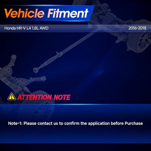 654012 مجموعة عمود محرك خلفي [AWD] تناسب Honda HR-V HRV 2016 2017 2018 L4 1.8L ، عمود عمود عمود الدعامة الكامل يحل محل 40100-T7X-013 ، 40100T7X013 in Saudi Arabia