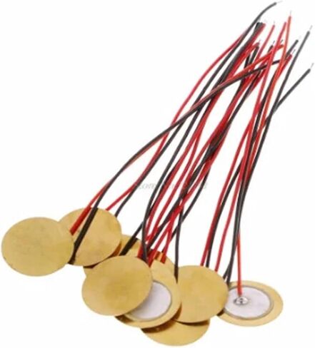 20PCS 15mm Piezoelectric Piezo Ceramic Wafer Plate Sounder Sensor with Wire Piezo buzzers in Saudi Arabia