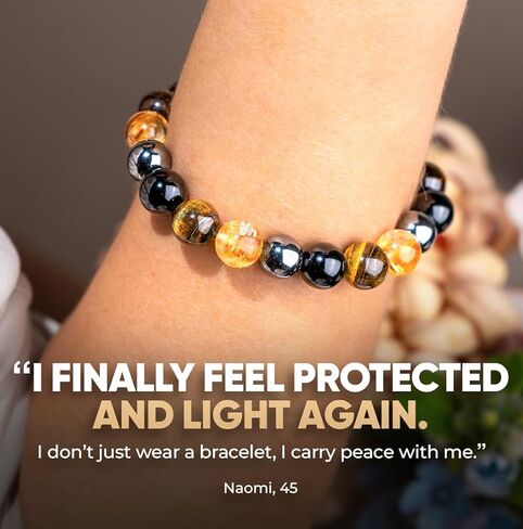 Conscious Items - Black Tourmaline Bracelet - Feng Shui Black Obsidian Bracelet - Authentic Black Tourmaline - The Spiritual Protection Bracelet - Black Tourmaline Crystals - Men and Woman Jewelry in Saudi Arabia