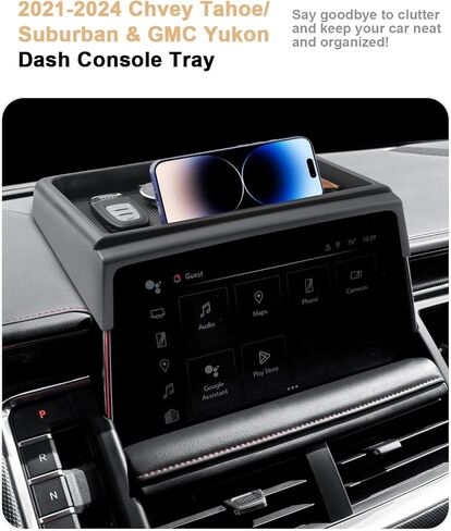 ECOZEN 2026 Chevy Traverse Dash Console Organizer Tray - Behind Screen Organizer for 2024-2026 Traverse(LT/Z71/High Country/RS) Accessories Dashboard Storage Behind Screen Center Console Organizer in Kuwait