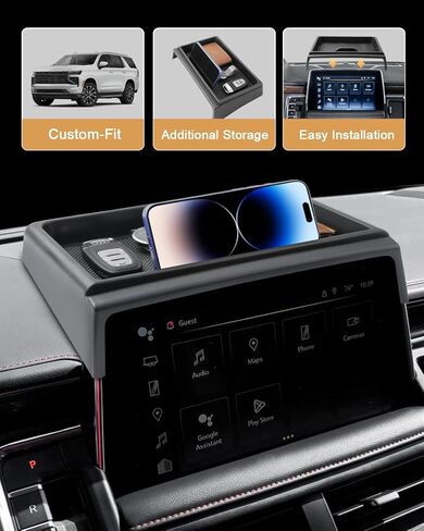 ECOZEN 2026 Chevy Traverse Dash Console Organizer Tray - Behind Screen Organizer for 2024-2026 Traverse(LT/Z71/High Country/RS) Accessories Dashboard Storage Behind Screen Center Console Organizer in Kuwait