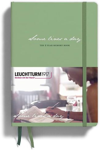 LEUCHTTURM1917 - Some Lines A Day - 5 Year Memory Notebook - Hardcover Journal 366 Pages for 5 Years of Entries (Port Red) in Saudi Arabia