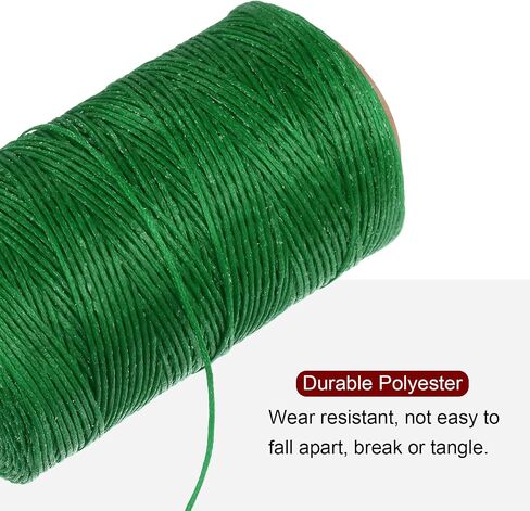 HARFINGTON Thread for Sewing Upholstery Thread 284 Yards 260m 150D Waxed Polyester Thread Wear-Resistant Embroidery Cord String Cotton with 30pcs Needles for Quilting Leather, White in Saudi Arabia