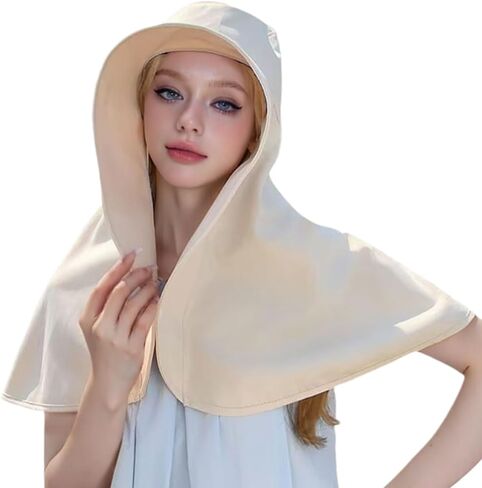 Sun Hats for Women Sun Protection Wide Brim Shawl with Neck Flap Hiking Visor Hat Outdoor Summer Protection Beach Hat in Saudi Arabia