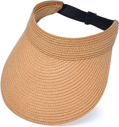 Joyfisco Womens Sun Visor Hat Wide Brim Straw Sun Foces for Women Summer Summer Pontaily Beach Hats for Women in Kuwait