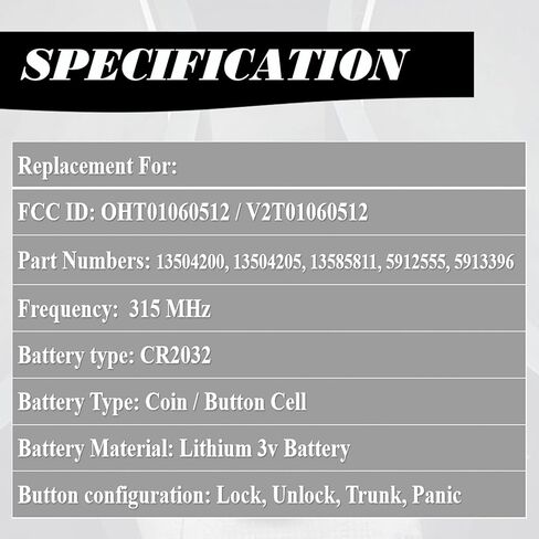 MechanMagic Keyless Entry Remote Control Car Key Fob Replacement for Buick Lacrosse Regal Verano Encore Allure Chevrolet Equinox Camaro Cruze Malibu Impala Sonic GMC Terrain 2010-2021 4 Buttons in Saudi Arabia