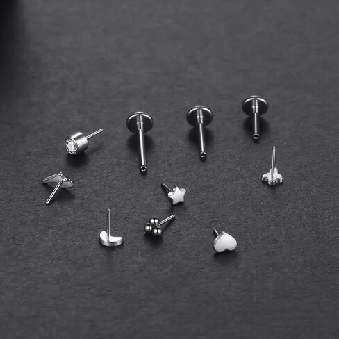 Oveta G23 Titanium Labret Percing Jewelry 16G 18G PUSH PIN GURELAGE HELIX TRAGUS PEICRINGER in Kuwait