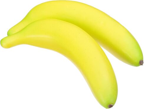 PATIKIL 2 Pcs Artificial Banana, Foam Simulation Fake Banana Lifelike Realistic Faux Fake Fruit Model for Home Kitchen Party Decoration, Photography Props in Saudi Arabia