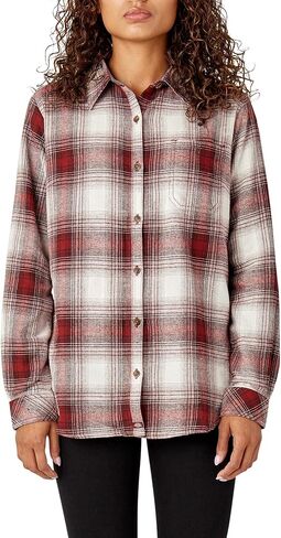 Dickies Women's Plaid Flannel Long Sleeve Shirt in Saudi Arabia
