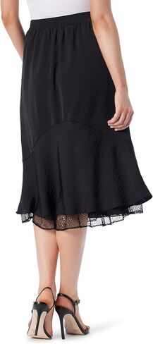 Jessica Simpson Women's Haven Flowy Lace Hem Pull on Midi Skirt Standard in Saudi Arabia